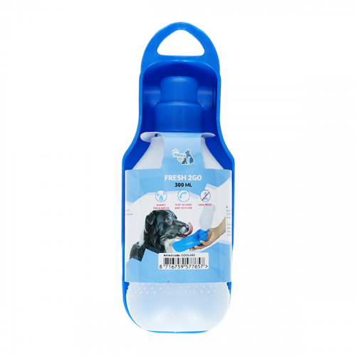 CoolPets cestovní láhev s miskou Fresh 2GO 300 ml pro psy - Objem: 300 ml