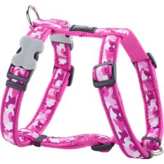 Postroj Red Dingo 25 mm x 56-80 cm - Camouflage Hot Pink