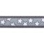 Postroj Red Dingo 20 mm x 45-66 cm - Stars White on Grey - Velikost: M