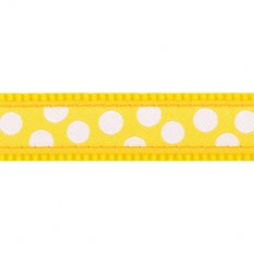 Vodítko Red Dingo 12 mm x 1,8 m - White Spots on Yellow