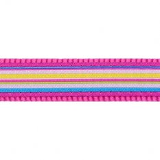 Vodítko Red Dingo 12 mm x 1,8 m - Horizontal Stripes Hot Pink