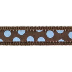 Vodítko Red Dingo přepínací 25 mm x 2 m - Blue Spots on Brown
