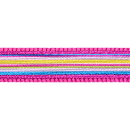 Obojek Red Dingo 12 mm x 20-32 cm - Horizontal Stripes Hot Pink - Velikost: XS