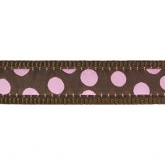 Postroj Red Dingo 12 mm x 30-44 cm - Pink Spots on Brown