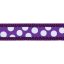 Postroj Red Dingo 12 mm x 30-44 cm- White Spots on Purple - Velikost: XS