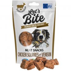 Brit DOG Let’s Bite Meat Snacks Chicken Squares with Venison 80 g