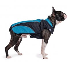 Obleček pro psa vesta Arbor II černá-tyrkysová 80cm