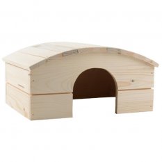 Domek dřevo králík obloukovitá střecha 30 x 22 x 16 cm