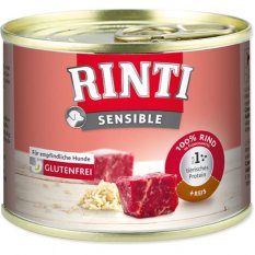 Rinti Sensible dog konzerva - hovězí + rýže 185 g