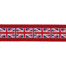 Obojek Red Dingo 12 mm x 20-32 cm - Union Jack Flag