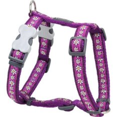 Postroj Red Dingo 25 mm x 71-113 cm - Daisy Chain Purple