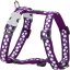 Postroj Red Dingo 20 mm x 45-66 cm- White Spots on Purple - Velikost: M