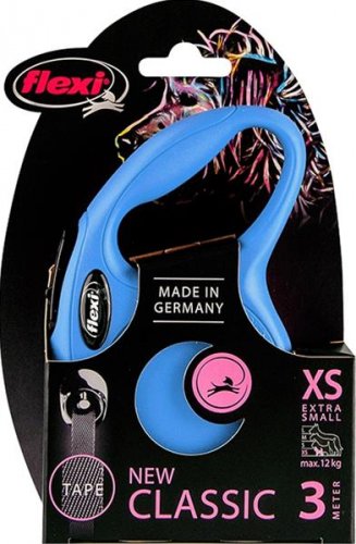 Samonavíjecí vodítko Flexi Classic NEW XS pásek 3 m modré 12 kg