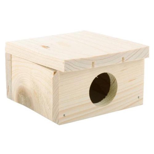 Domek dřevo křeček, myš rovná střecha 10 x 10 x 6 cm