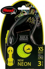 Samonavíjecí vodítko Flexi New Neon XS pásek 3 m žluté 12 kg