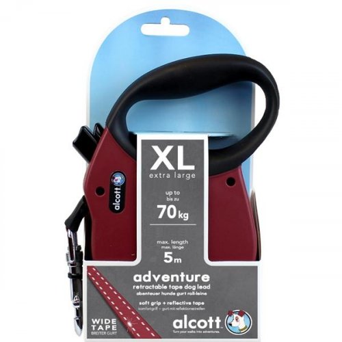 Alcott samonavíjecí vodítkoAdventure(do 70kg)červené XL 5m