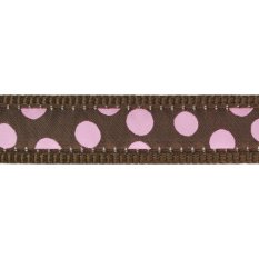 Postroj Red Dingo 25 mm x 71-113 cm - Pink Spots on Brown