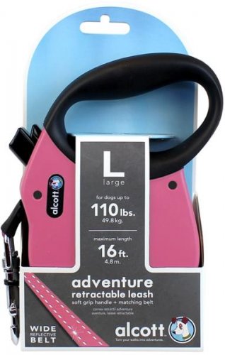 Alcott samonavíjecí vodítkoAdventure(do 49,8kg)růžové L 4,8m