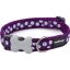 Obojek Red Dingo 25 mm x 41-63 cm - White Spots on Purple - Velikost: L