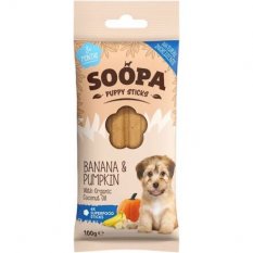 Dentální tyčinky Soopa Puppy s banánem a dýní 100 g