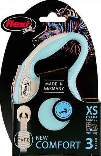Samonavíjecí vodítko Flexi New Comfort XS pásek 3 m sv. modré 12 kg