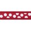 Polostahovací obojek Red Dingo 15 mm x 26-40 cm- White Spots on Red - Velikost: S