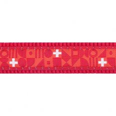 Obojek Red Dingo 12 mm x 20-32 cm - Swiss Cross