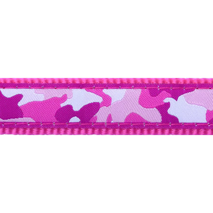 Postroj Red Dingo 20 mm x 45-66 cm - Camouflage Hot Pink - Velikost: M