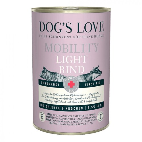 Dog's Love DOC Light Mobility hovězí konzerva 400g pro psy