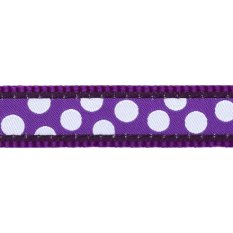 Postroj Red Dingo 15 mm x 36-54 cm- White Spots on Purple