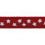 Postroj Red Dingo 25 mm x 56-80 cm - Stars White on Red - Velikost: L