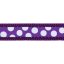 Postroj Red Dingo 20 mm x 45-66 cm- White Spots on Purple - Velikost: M