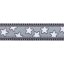 Obojek Red Dingo 20 mm x 30-47 cm - Stars White on Grey - Velikost: M