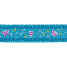 Postroj Red Dingo 15 mm x 36-54 cm - Butterfly Turquoise
